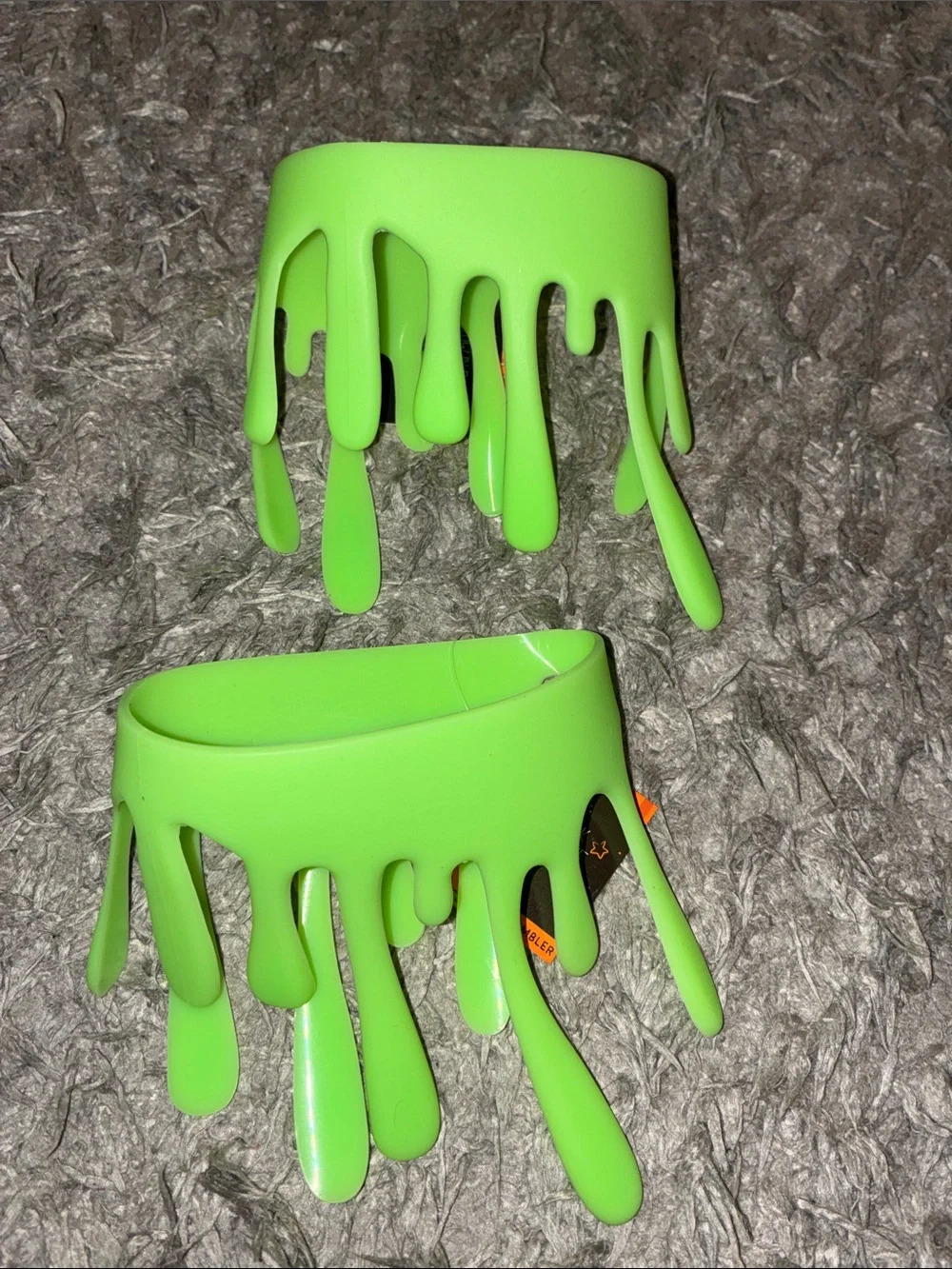 Set 2 Target Bullseye Halloween Glow in the Dark Slime Tumbler Cup Sleeves  NEW